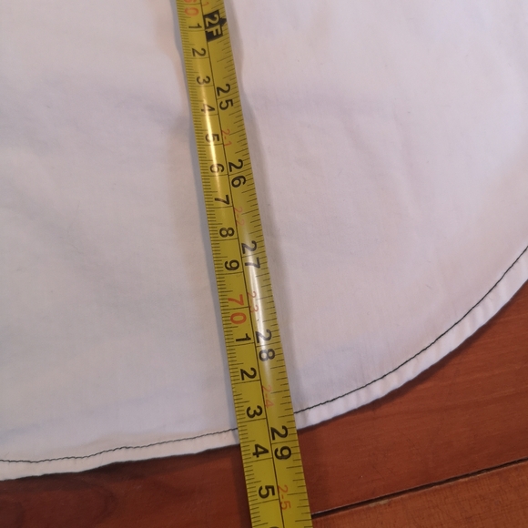 DR&N White Sirt Black Thread, Short Sleeve Button Down Causal Slim Wear Size: XL - Picture 10 of 13